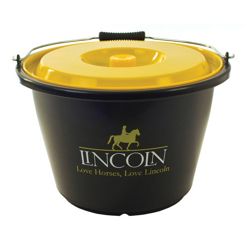 Lincoln Bucket with Lid - Black/Yellow Lid - 18 litre