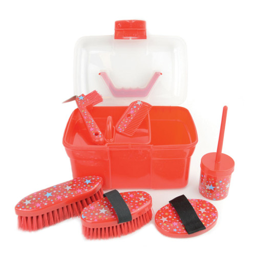 Lincoln Star Pattern Grooming Kit - Red