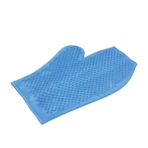 Lincoln Rubber Grooming Mitt - Blue