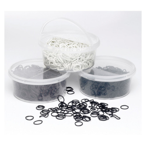 Lincoln Plaiting Bands In Half Open Container - Black