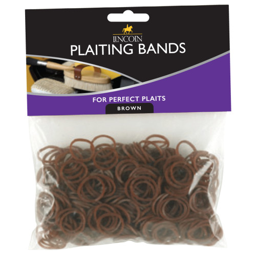 Lincoln Plaiting Bands - Brown