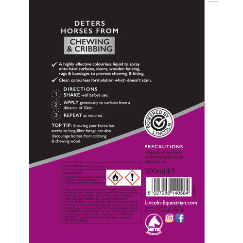 Lincoln Horse Care Lincoln Stop Cribbing Liquid