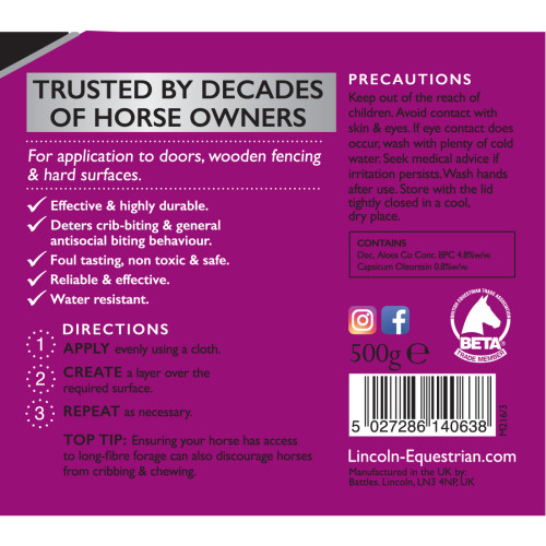 Lincoln Horse Care Lincoln Stop Cribbing Grease