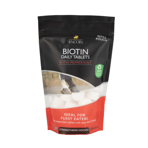 Lincoln Biotin Daily Tablets Refill Pouch - Peppermint - 100 tablets