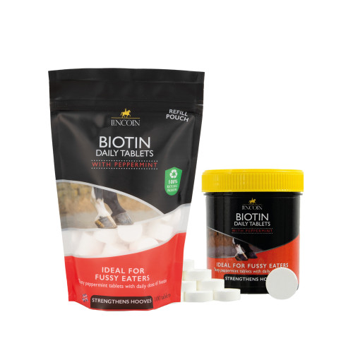 Lincoln Biotin Daily Tablets - Tub & Pouch