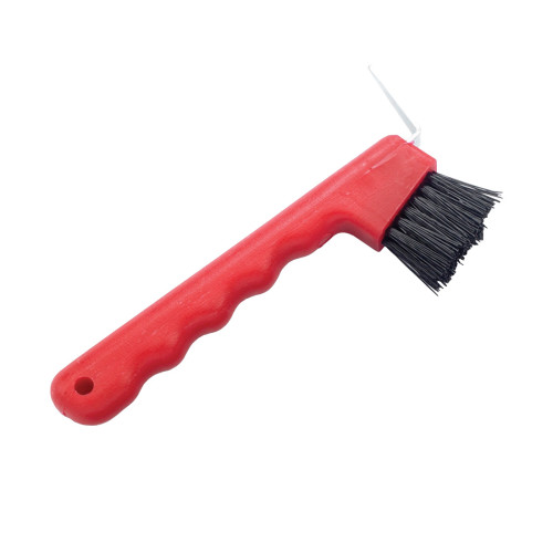 Lincoln Hoof Pick with Brush - Red