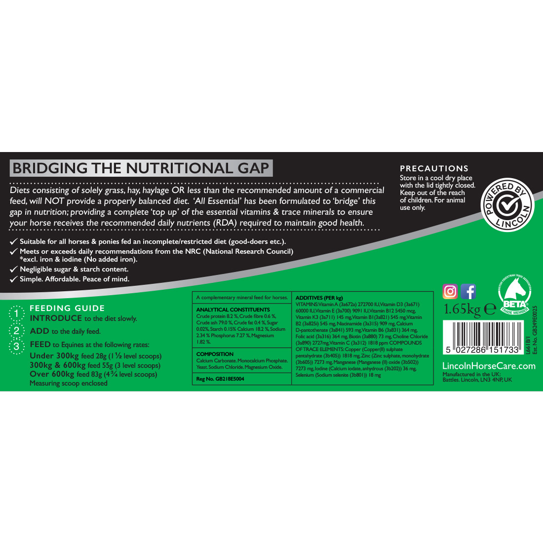 Lincoln Horse Care Lincoln All Essential Vitamins & Minerals